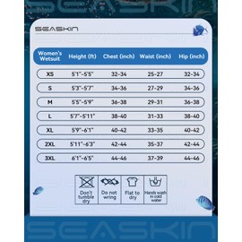 Seaskin Spearfishing Wetsuit for Womens, 1.5mm 3mm Neoprene Full Body Diving Suits