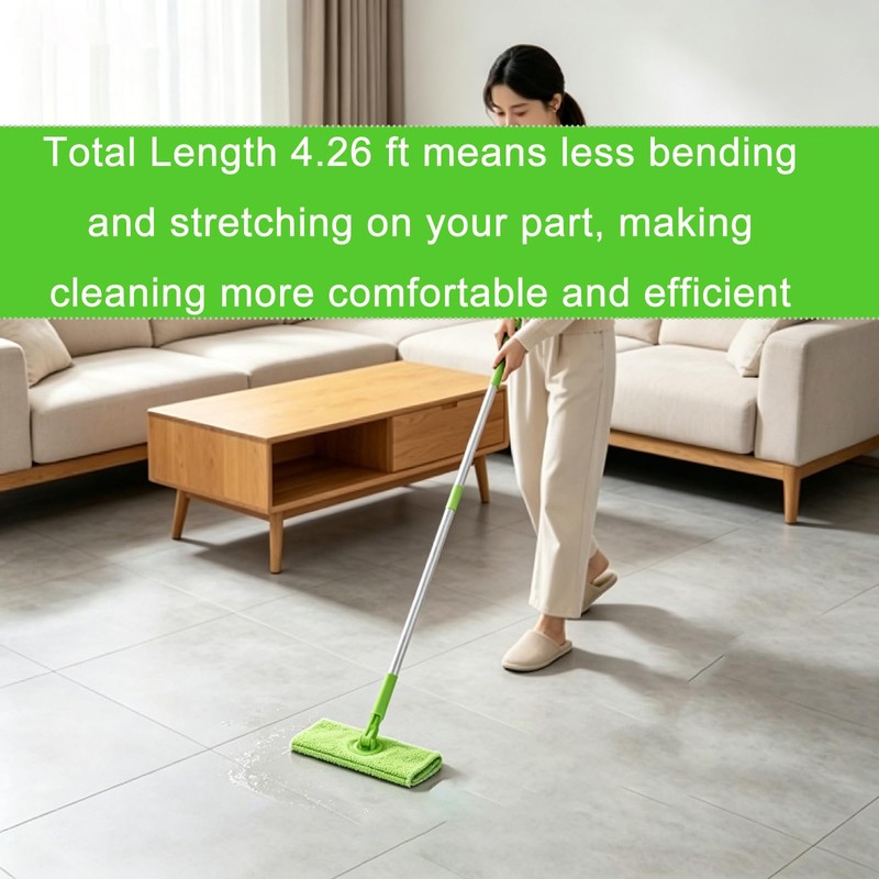 Mop Handle Compatible with Swiffer, Detachable Extra Long Mop Handle