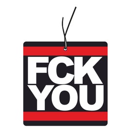 2x Duftbaum mit FCK YOU Motiv, Auto lustig Duftspender, Duftbaum Auto tuning, Lufterfrischer, Duftanhänger Auto, Duftbaum Set Auto