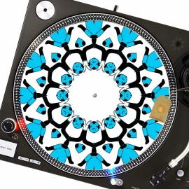 For Technics, For Audio-Technica, For Denon, For Numark, For Pioneer, For Stanton, For Reloop Heads Off Alien Turntable Slipmat GLOW BLACKLIGHT 12 inch