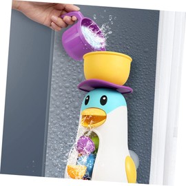 VICASKY 1 Set Penguin Windmill Toy Bath Time Splash Toys Bath Toys Floating Wind up Toys Water Bath Tub Toys Bathtub Water Toys Colorful Water Cups Water Play Toys Plastic