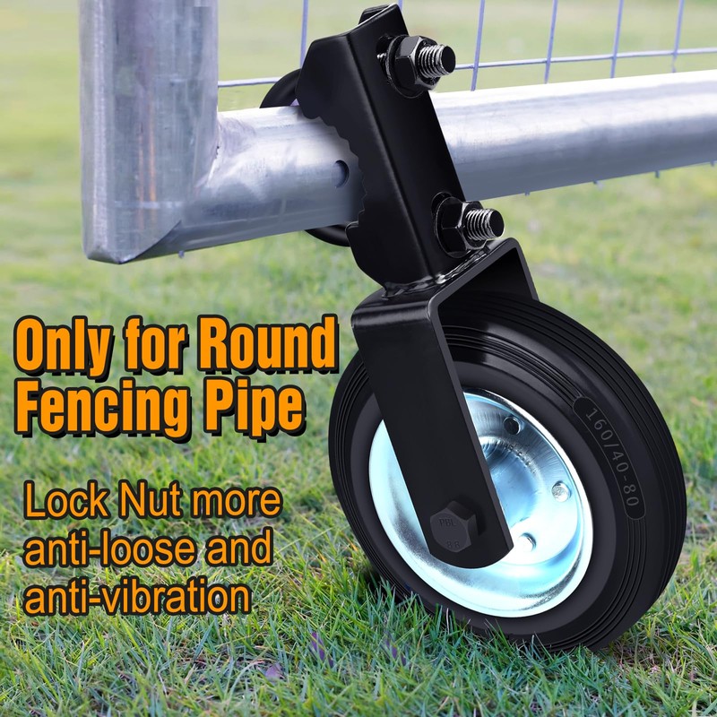 Mofeez Gate Wheel for Metal Swing Gate with 1-5/8" Thru