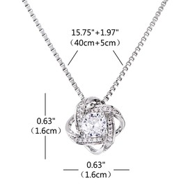 To My Beautiful Daughter Necklace - Love Knot Mom Dad Birthday Graduation Christmas Jewelry Gifts