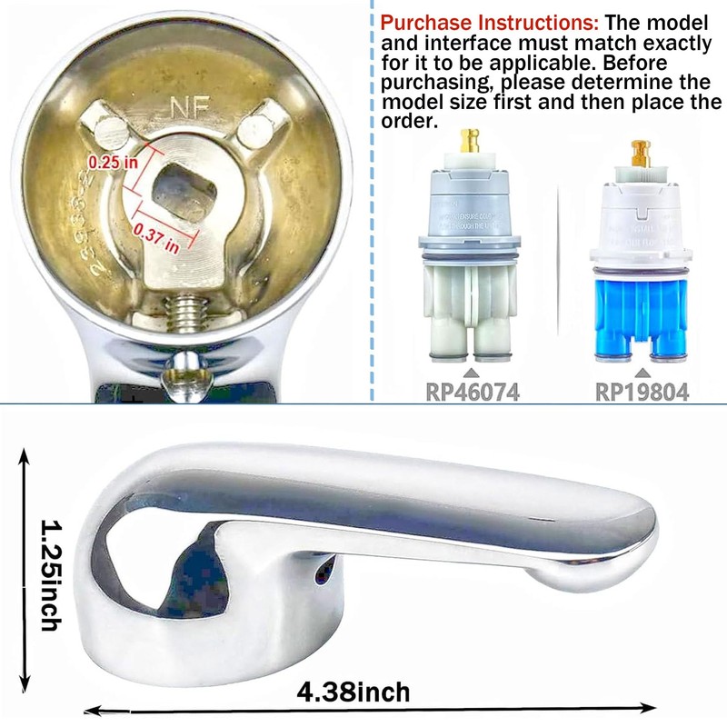 H79 Single Metal Lever Handle Kit,RP22734 Replacement Bonnet Nut,Compatible with