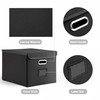 Hleelomi Collapsible File Box with Lid & Plastic Slide -