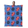 Northwest The Rolling Stones Psychedelic Check Throw Blanket, Oversized Rock