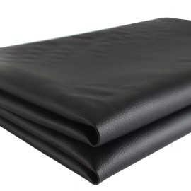 car elements Black Vinyl Faux Leather Fabric Sheet Repair Auto Marine Rv Seat Sofa Furniture - Black, 240"x54"