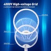 4000V Electric Fly Swatter, 2-in-1 Foldable Bug Zapper Racket with