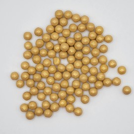 NCS Gold 8mm Edible Sugar Pearl, 8 ounces