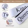 Upgraded Bed Sheet Organizer Bands 8 Pieces,Sheet Organizer for Linen