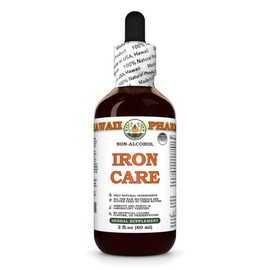 Iron Care Glycerite, Made in Hawaii, All Natural, Vegan, Lab Tested Alcohol-Free Liquid Extract - 2 fl.oz