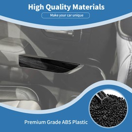 PDKLIN for Silverado Rear Door Panel Trim Cover for Chevy Silverado/GMC Sierra 2019-2022(Double Cab) Black Wood Grain Interior Accessories 2pcs