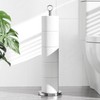 Toilet Paper Holder Stand(with Reserve Function), Free-Standing Spare Rolls Storage