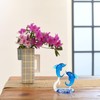 Double Crystal Glass Dolphins Figurines Collectibles, Miniature Handmade Sea Animal