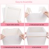 DEENSU 4 Pack 12x12x8 Inch White Cake Boxes with Window