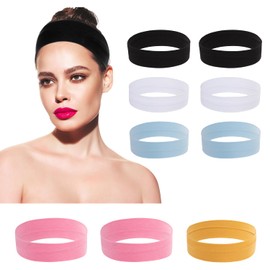 Taowave Head Bands for Women's Hair,9PCS Fashion Headbands for Women Non Slip,Soft Cotton Fabric with Full Elasticity,Suitable for You to Wear in Daily Life, Yoga, Exercise etc(5Colors-B, One Size)