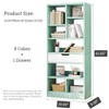 IOTXY Wooden Open Shelf Bookcase - 61 Inches Height Freestanding