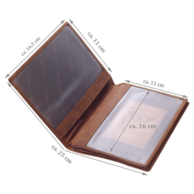 Greenburry Leather ID Folder with Fish Motif I Leather Document