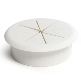 4pcs 2" Black White Wire Hole Cap Flexible Cable Cord Grommets Rubber Grommets for Desk Table and Furniture Hole Cover Desk Grommets (Color: White 50mm)