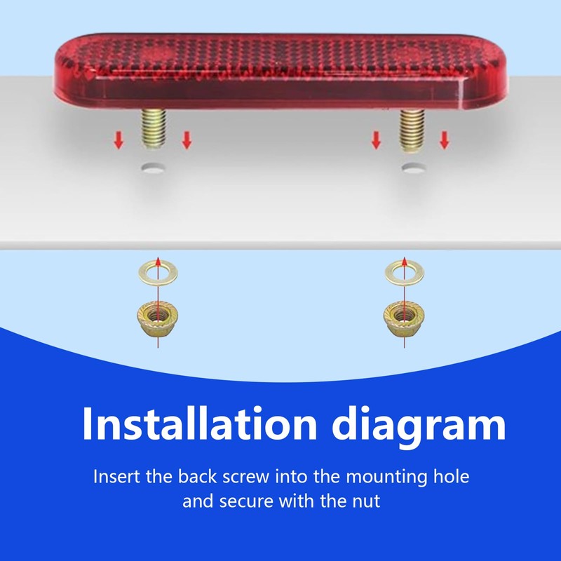 Katyjun Pack of 2 Cat's Eye Motorcycle Reflector, Motorcycle Rear