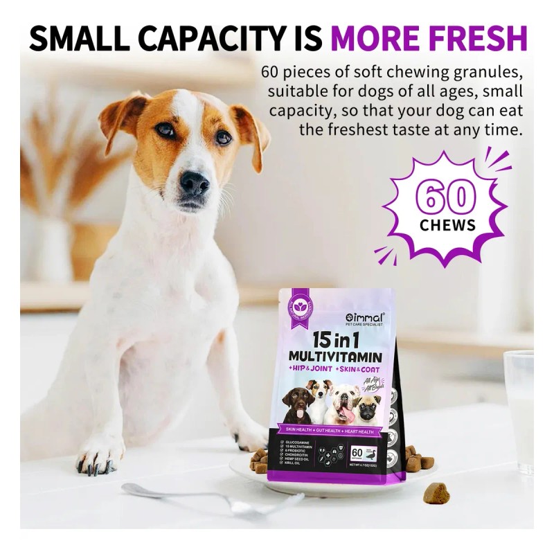 Golosinas Perro 60 Masticable Inmunidad Digestión Toma Fácil