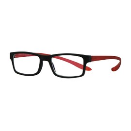 Forever Sunglasses Lettura / Computer Glasses - 3 in 1 - Blue Light Protection Nero / Rosso