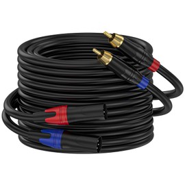 ZTOXLR RCA to XLR Cable, Dual RCA Male to Dual XLR Male Cable, 2 RCA Male to 2 XLR Male HiFi Audio Cable, 4N OFC Wire, for Amplifier Mixer Microphone, 25 Feet