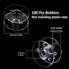 100 Pcs Bobbins, Bobbins for Sewing Machine, Plastic Bobbin, Sewing
