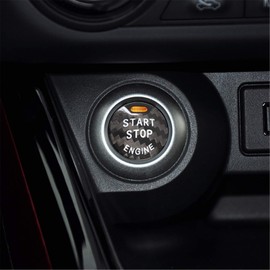 M.JVisun Black Ignition Starter Switch Sticker For Nissan Altima Lannia March Maxima Murano Sunny Sylphy Terra Tiida Start Stop Engine Button Cover Genuine Carbon Fiber Material