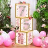 75th Birthday Decorations Boxes for Women - 3PCS Pink Rose