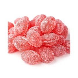 YANKEETRADERS Raspberry Hard Sanded Candy Drops, 40 Oz. Bulk Bag