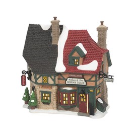Department 56 Dicken's a Christmas Carol Village Cornhill Shoppes Lit Building, 7.33 Inch, Multicolor