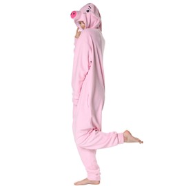 Markest Onesie Unisex Adult Pajamas Animal Cute Pig Cosplay Costume Sleepwear/M Pink