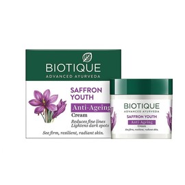 Biotique Bio Saffron Youth Dew Moisturizer Cream 50g 2pcs / 바이오티크 바이오 사프란 유스 듀 모이스처라이저 크림 50g 2개
