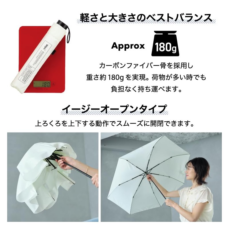 [2024] Wpc. Lightweight Folding Umbrella, AIR-LIGHT LARGE FOLD Navy Rain