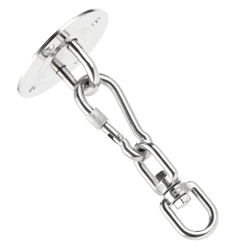 Stainless Steel Hammock/Swing Hanging Kit Ceiling Mounting Plate Snap Hook