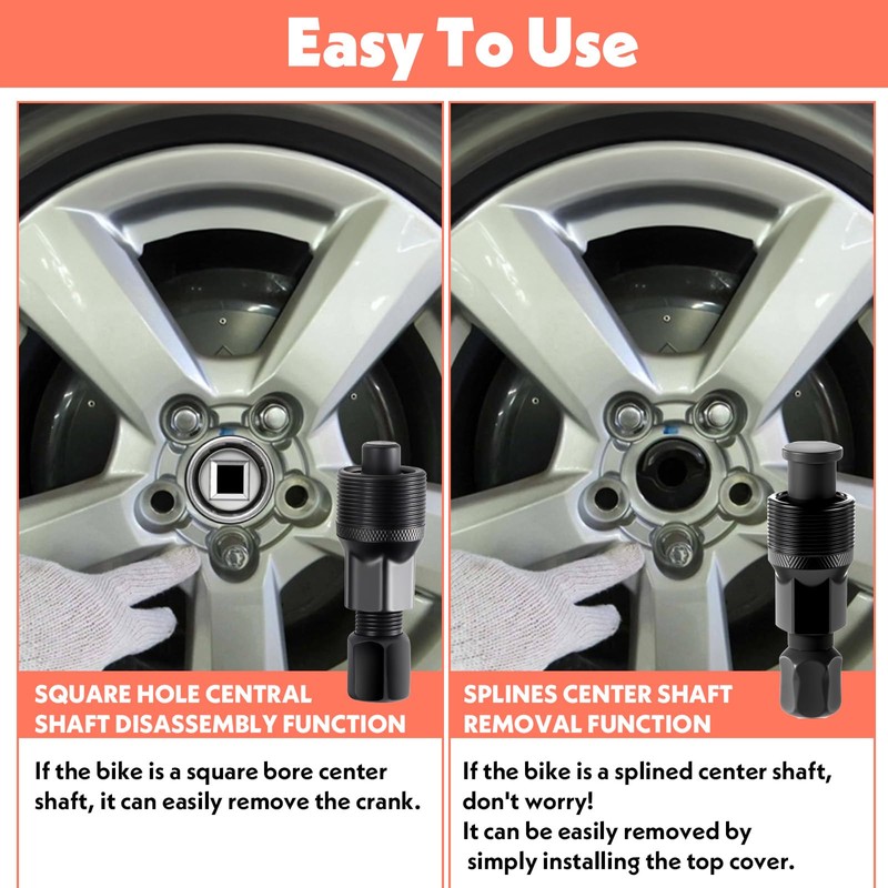 HJZHII Crank Remover, Bicycle Crank Puller, Crank Remover, Bicycle Crank