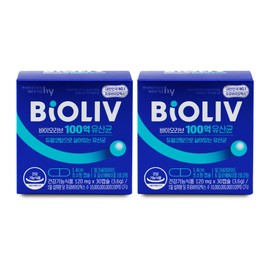 BioLive 10 billion lactic acid bacteria 120mg x 30 capsules x 2 boxes / 바이오리브 100억 유산균 120mg x 30캡슐 X 2박스