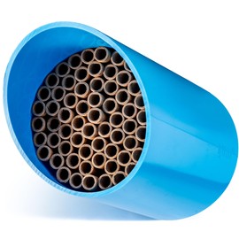 Rivajam Color Splash Mason Bee House - Vibrant & Strong Waterproof Bee Hotel & Insect Habitat - Mason Bee Tubes Filled Bee Houses for The Garden - Pollinator House Bug Hotel Gardening Gifts
