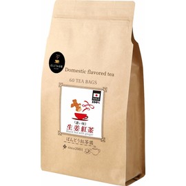 Ginger Black Tea, Rich Flavor, 60 Tea Bags, 100% Made in Japan, No Additives, No Sugars, No Fragrances