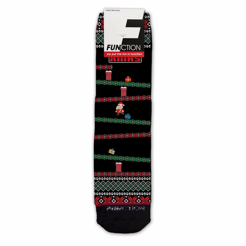 Function - 8-Bit Santa Arcade Ugly Christmas Sweater Black Fashion