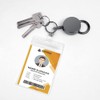 Key Fob Extendable Steel Cable, Pack of 2 Key Ring,