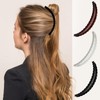 5Pcs Banana Hair Clip, Non-Slip Claw Clip with Double Combs,