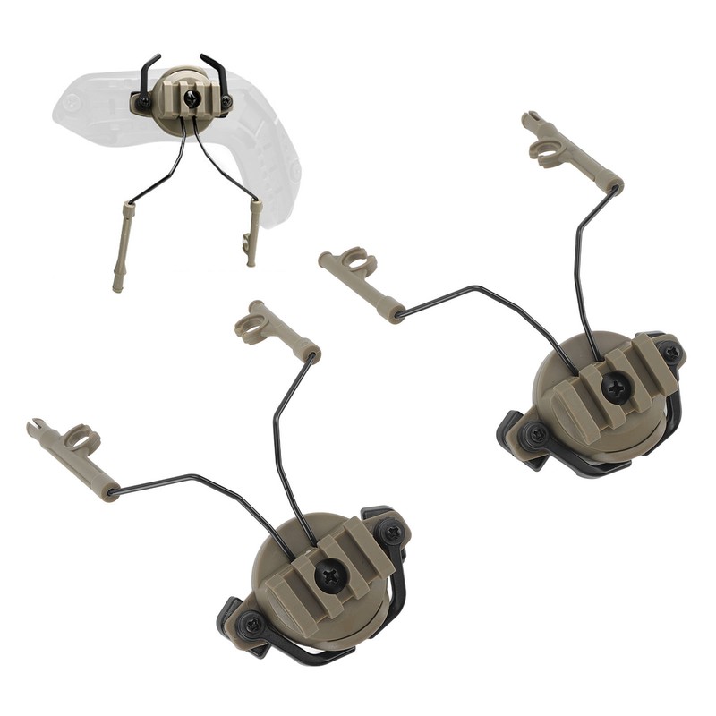 2Pcs Suspension Headset Bracket Helmet 19‑21mm Rail Adapter Rotatable Headphones