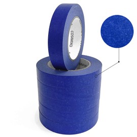 COSIMIXO Blue Original Multi-Surface Painters Tape, 0.94" x 60 yards 6 Rolls of Residue Free Mural Blue Masking Tape with Sharpline