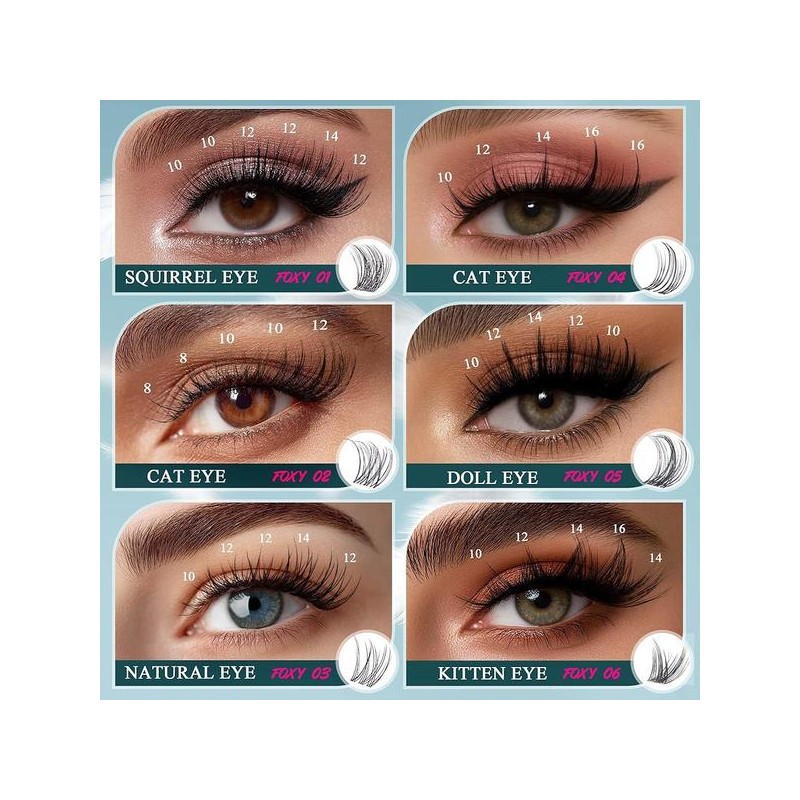 Vasa Muse 바사 뮤즈 프리미엄 속눈썹 클러스터 키트 - 10-16mm