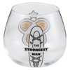 Sunart SAN3613 Funny Tableware, STRONGEST Maskman, Wobble Glass, Transparent