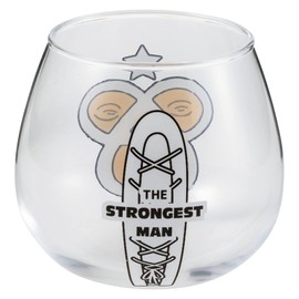 Sunart SAN3613 Funny Tableware, STRONGEST Maskman, Wobble Glass, Transparent