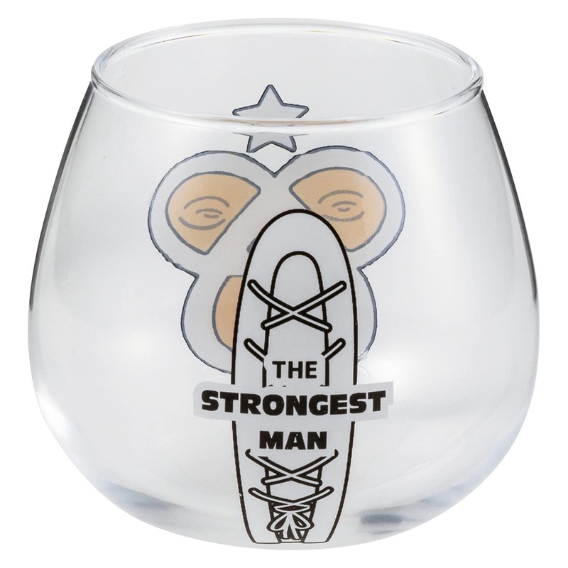 Sunart SAN3613 Funny Tableware, STRONGEST Maskman, Wobble Glass, Transparent