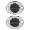 2pcs 316 Stainless Steel Marine Drain Plug Oval Garboard Transom